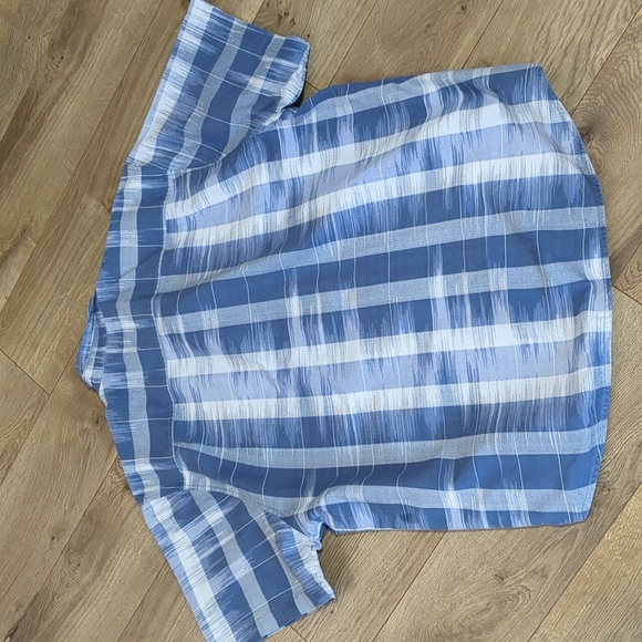 Tommy Bahama Button Up Collared Short Sleeve Blue and withe men size L - Picture 2 of 10